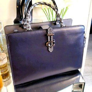 Coach 1941 Serra Satchel with Snakeskin Details